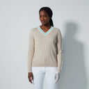 DS Mairi Raw Beige V-Neck Sweater