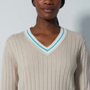 DS Mairi Raw Beige V-Neck Sweater