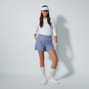 DS Power Blue and White Check Print Shorts