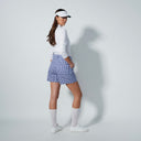 DS Power Blue and White Check Print Shorts