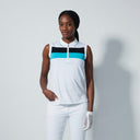 DS Cecilio Green Black Color Block Sleeveless Polo Shirt