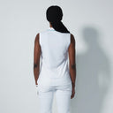 DS Cecilio Green Black Color Block Sleeveless Polo Shirt