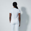 DS Cecilio Green Black Color Block Cap Sleeve Polo Shirt