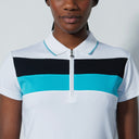 DS Cecilio Green Black Color Block Cap Sleeve Polo Shirt