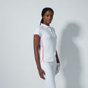 DS Bahia White Graphic Cap Sleeve Polo Shirt