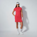DS Peoria Intense Coral Cap Sleeve Dress S25