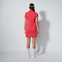 DS Peoria Intense Coral Cap Sleeve Dress S25