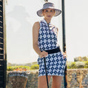 DS Laconi Dark Navy White Straw Visor