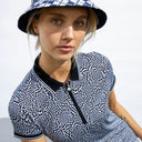 DS Kyoto Black and White Print Cap Sleeve Dress