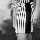 DS Merlo Black and White Stripe Print Skort 18"