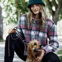 DS Pink Check Pile Fleece Long Sleeve Shirt