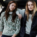 DS Seagrass Letters Roll Neck Pullover Sweater