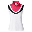 Tisha White Sleeveless Polo Shirt