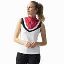 Tisha White Sleeveless Polo Shirt