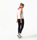 Tisha White Sleeveless Polo Shirt