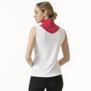 Tisha White Sleeveless Polo Shirt