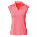 Anzio Coral Sleeveless Polo Shirt