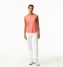 Anzio Coral Sleeveless Polo Shirt