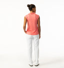 Anzio Coral Sleeveless Polo Shirt
