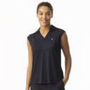 Anzio Navy Sleeveless Polo Shirt