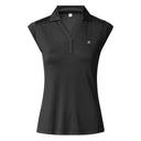 Anzio Black Sleeveless Polo Shirt