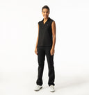 Anzio Black Sleeveless Polo Shirt