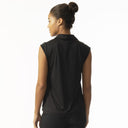 Anzio Black Sleeveless Polo Shirt