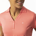 Anzio Coral Cap Sleeve Polo Shirt