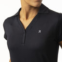 Anzio Navy Cap Sleeve Polo Shirt