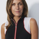 Maja Black Sleeveless Polo Shirt