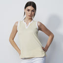 Massy Macaron Yellow Sleeveless Polo Shirt