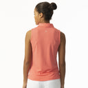 Peoria Coral Sleeveless Polo Shirt