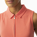 Peoria Coral Sleeveless Polo Shirt