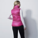 DS Tulip Pink High Collar Padded Vest