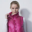 DS Tulip Pink High Collar Padded Vest