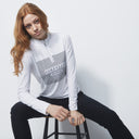 DS Golf Club White Long Sleeve Half Neck Top
