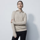 DS Cable Knit Raw Long Sleeve Pullover Lined