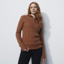 DS Cable Knit Cinnamon Long Sleeve Pullover Lined