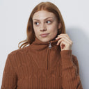 DS Cable Knit Cinnamon Long Sleeve Pullover Lined