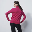 DS Plain Knit Tulip Pink Roll Neck Pullover