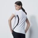 DS White Black Cap Sleeve Polo Shirt