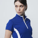 DS White Spectrum Blue Cap Sleeve Polo Shirt
