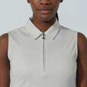 DS Peoria Raw Beige Sleeveless Polo Shirt