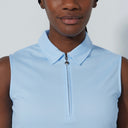 DS Peoria Light Blue Sleeveless Polo Shirt