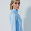 DS Light Blue Midlayer Half Neck Long Sleeve Top