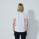 DS Kim White Cap Sleeve Polo Shirt S25