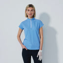 DS Kim Sky Blue Cap Sleeve Polo Shirt