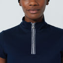 DS Kim Dark Navy Cap Sleeve Polo Shirt S25