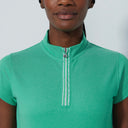 DS Kim Green Cap Sleeve Polo Shirt