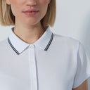 DS Candy White Cap Sleeve Polo Shirt S25